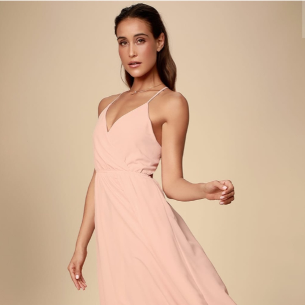 Lulu's blush bridesmaids dress